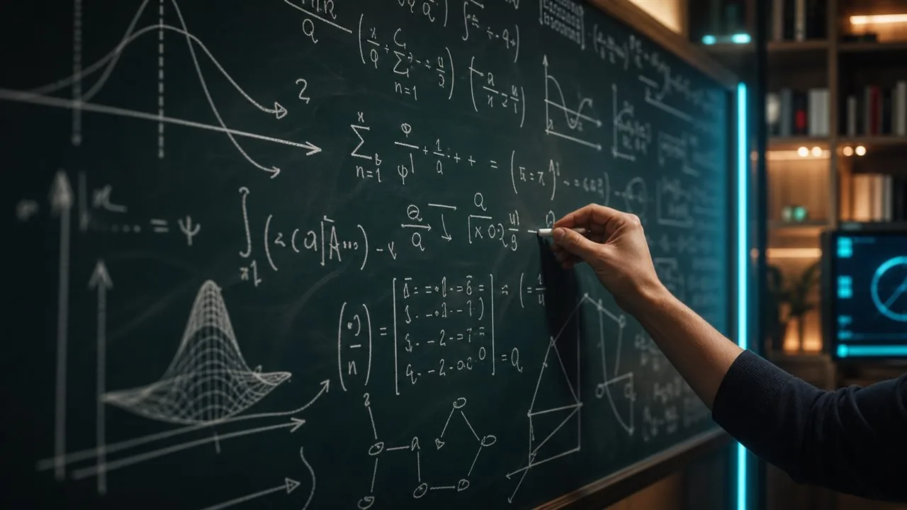高等数学板书推导,AI 生成示意图